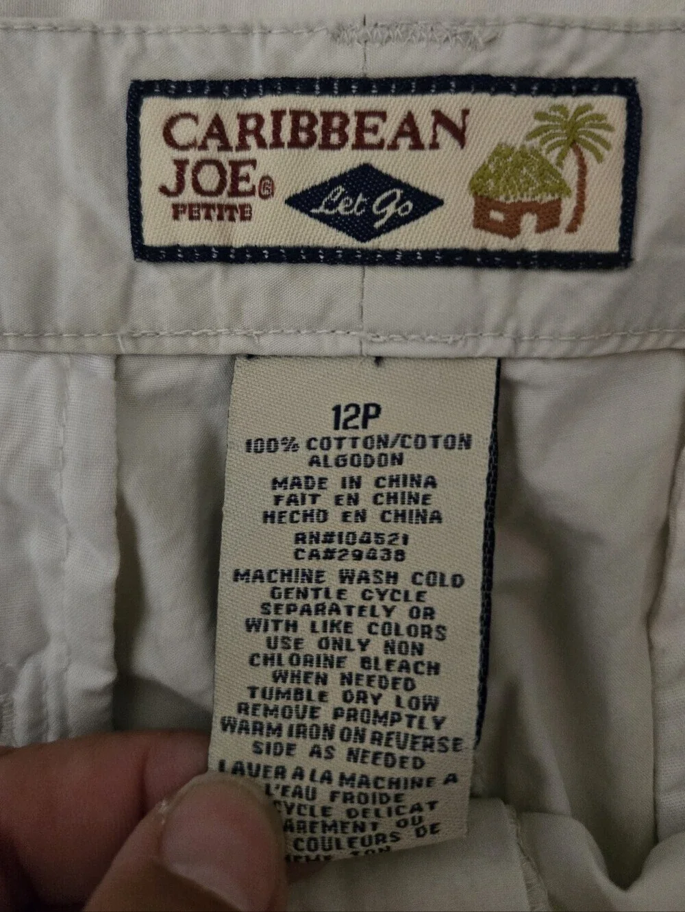 Caribbean Joe Women's Shorts Tan Paisley Design Sz 12 Petite NWT